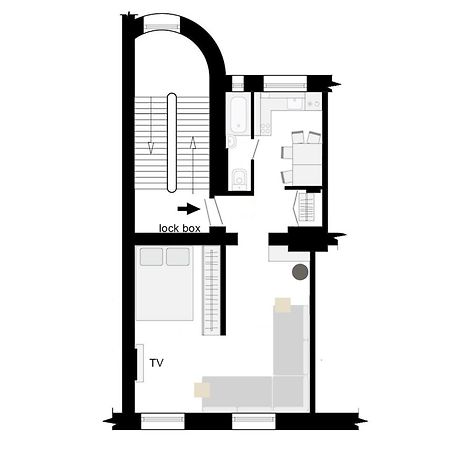 Midcentury Modern, Quiet, 40M Studio With Bath Riga Exterior photo